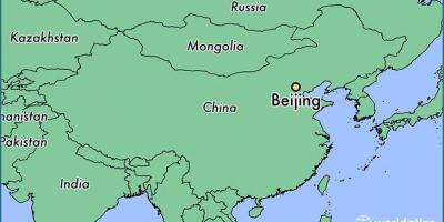 Mapa de China mostrando Beijing
