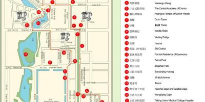 Mapa de Pequín hutong