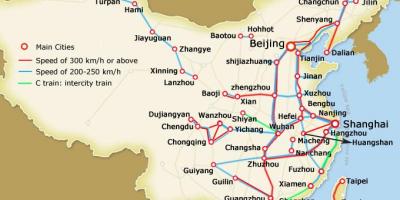 Shanghai tren-bala mapa