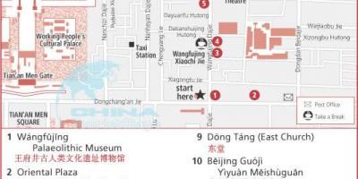 Wangfujing rúa mapa