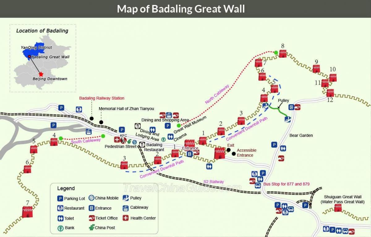 Pequín gran muralla mapa