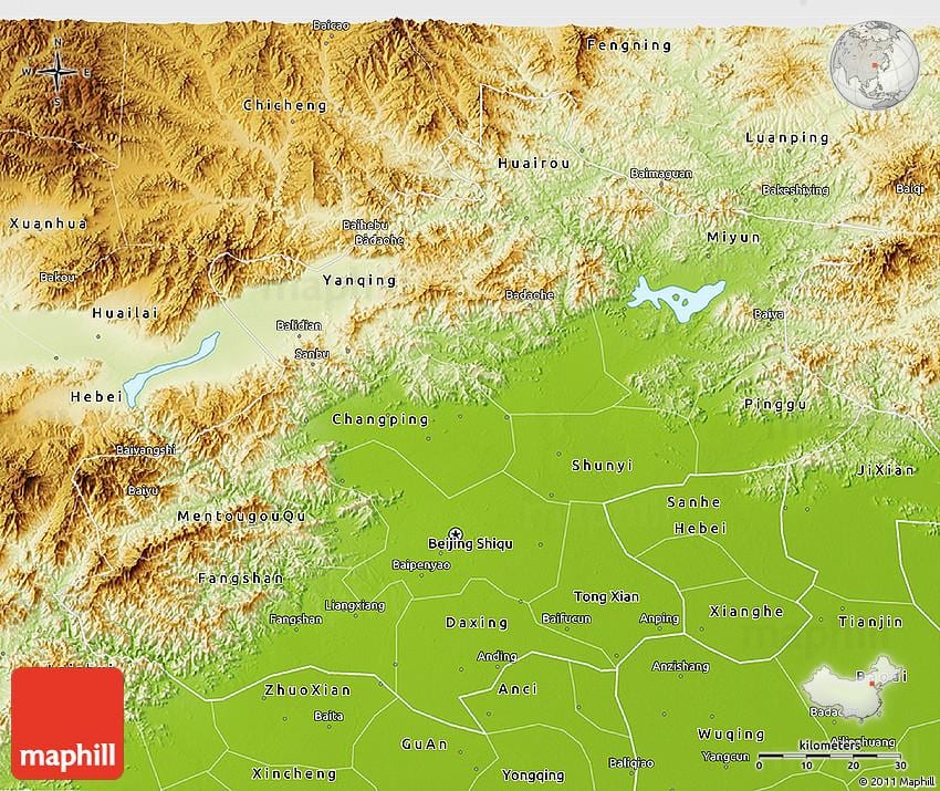 mapa de Pequín 3d