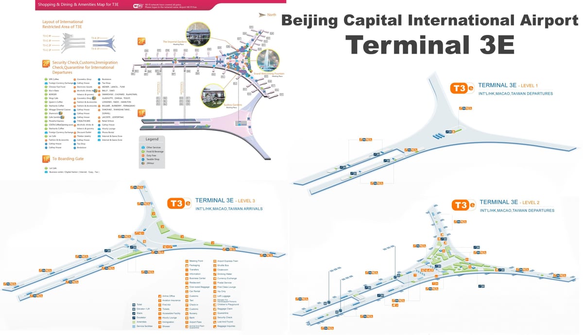 Pequín terminal 3 mapa
