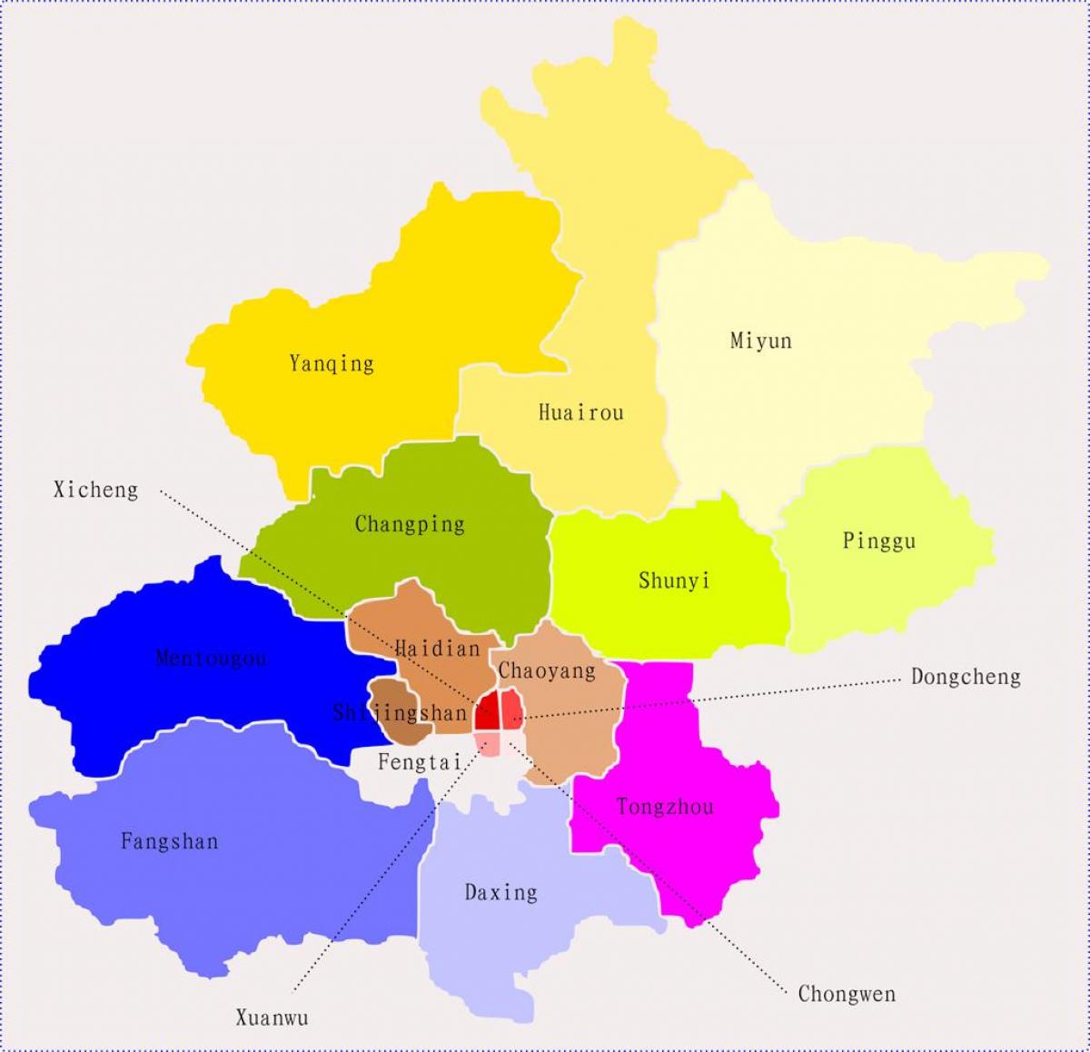 Pequín, China mapa