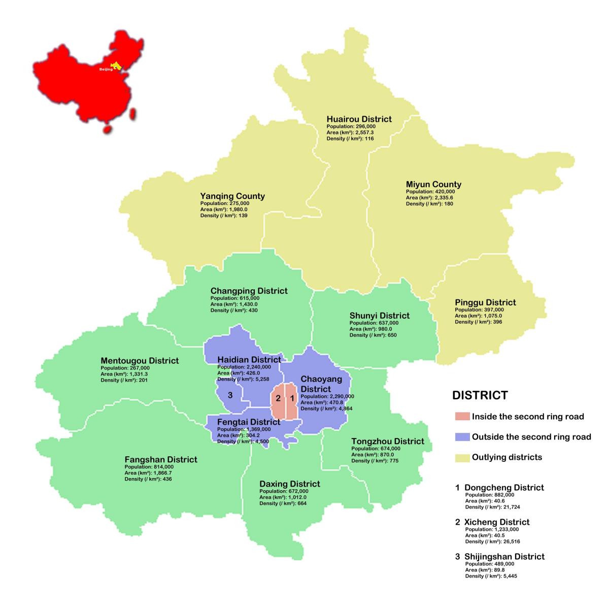 Pequín barrio mapa