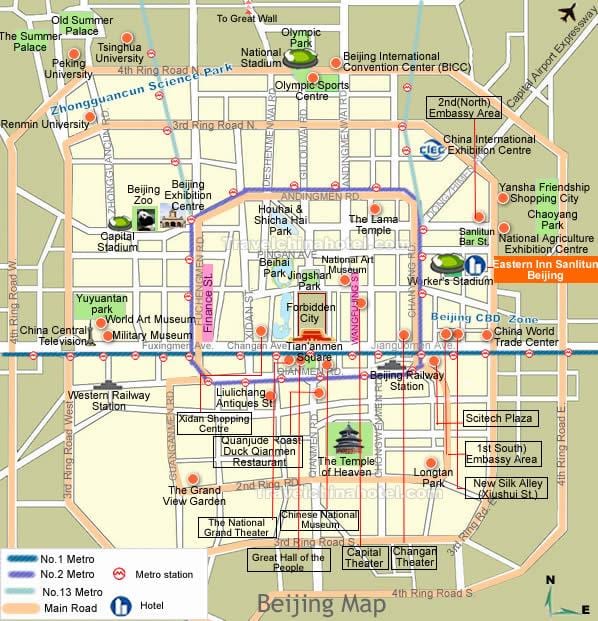 sanlitun bar rúa Pequín mapa