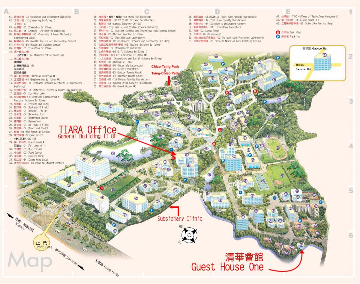 tsinghua campus universitario mapa