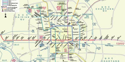 Pequín metro mapa