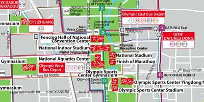 Mapa de Pequín olympic park