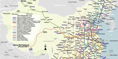 Pequín ferroviaria mapa