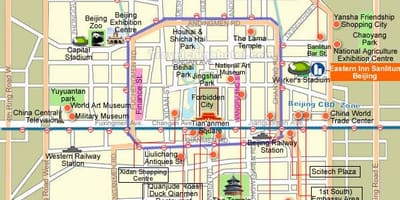 Sanlitun bar rúa Pequín mapa